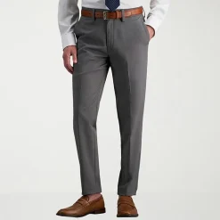 Haggar Cool Right Performance Flex Mens Comfort Waistband Slim Fit Flat Front Pant