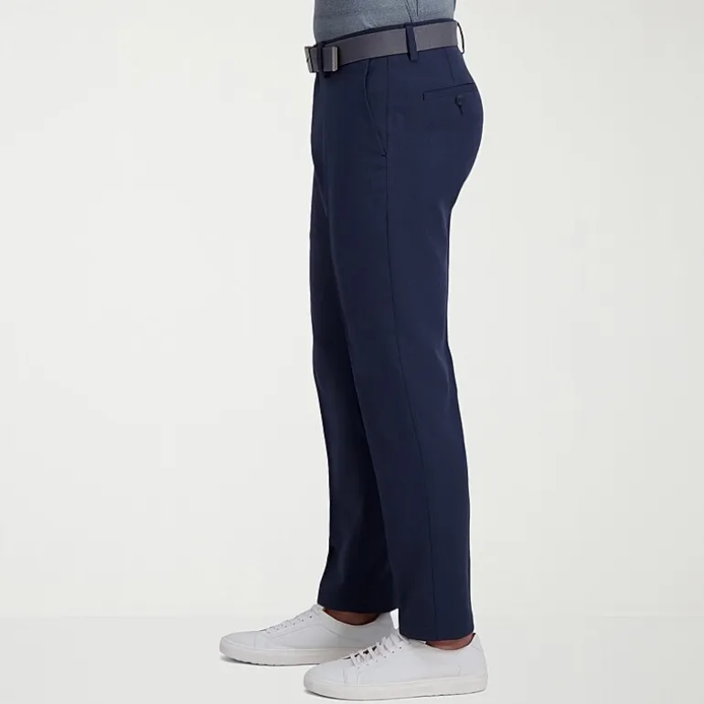 Haggar Cool Right Performance Flex Mens Comfort Waistband Slim Fit Flat Front Pant