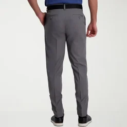 Haggar Cool Right Performance Flex Mens Comfort Waistband Slim Fit Flat Front Pant