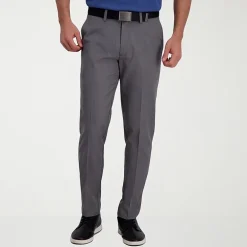 Haggar Cool Right Performance Flex Mens Comfort Waistband Slim Fit Flat Front Pant