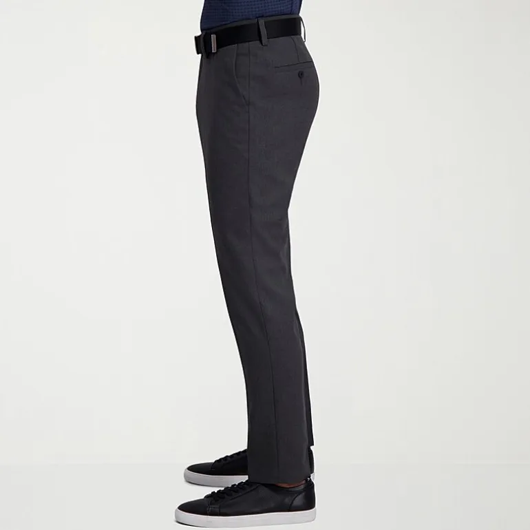 Haggar Cool Right Performance Flex Mens Comfort Waistband Slim Fit Flat Front Pant