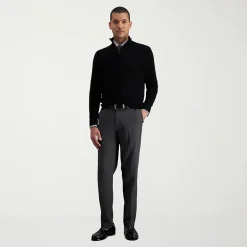 Haggar Cool Right Performance Flex Mens Comfort Waistband Slim Fit Flat Front Pant