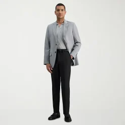 Haggar Cool Right Performance Flex Mens Comfort Waistband Slim Fit Flat Front Pant