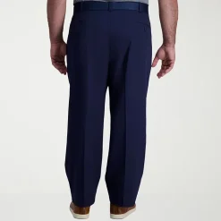 Haggar Cool Right Performance Flex Mens Classic Fit Big and Tall Pleated Pant