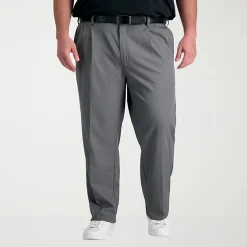 Haggar Cool Right Performance Flex Mens Classic Fit Big and Tall Pleated Pant
