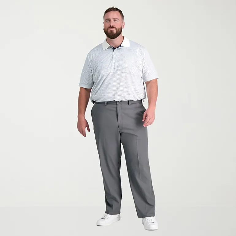 Haggar Cool Right Performance Flex Mens Classic Fit Big and Tall Flat Front Pant