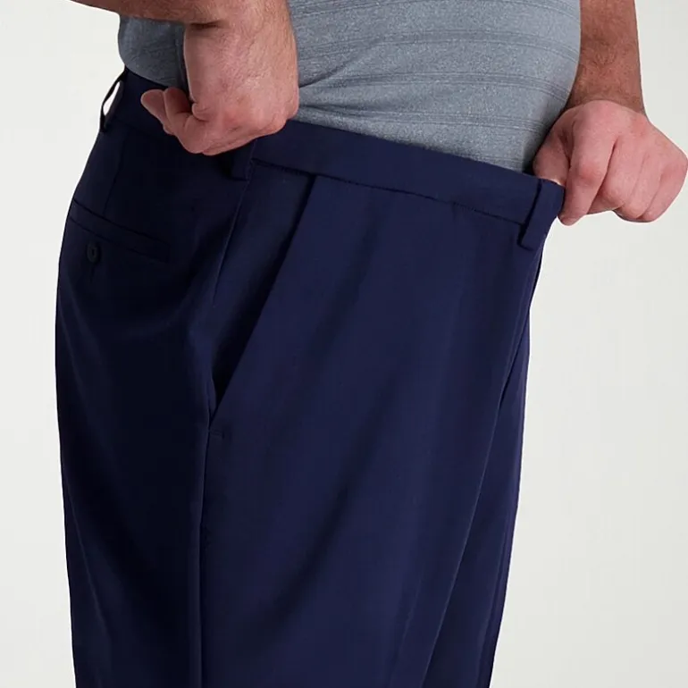 Haggar Cool Right Performance Flex Mens Classic Fit Big and Tall Flat Front Pant
