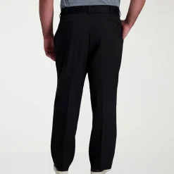 Haggar Cool Right Performance Flex Mens Classic Fit Big and Tall Flat Front Pant