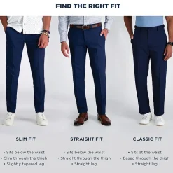 Haggar Cotton Canvas Mens Straight Fit Flat Front Pant