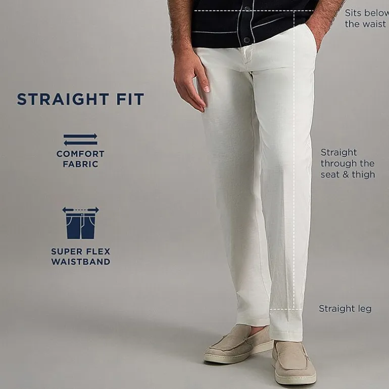 Haggar Cotton Canvas Mens Straight Fit Flat Front Pant