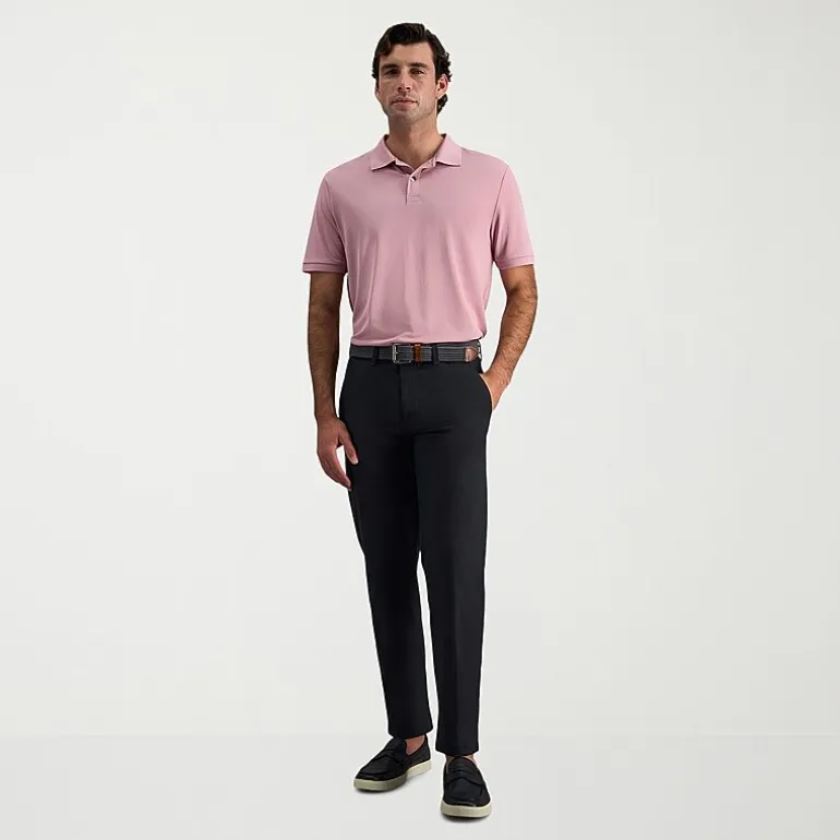 Haggar Cotton Canvas Mens Straight Fit Flat Front Pant
