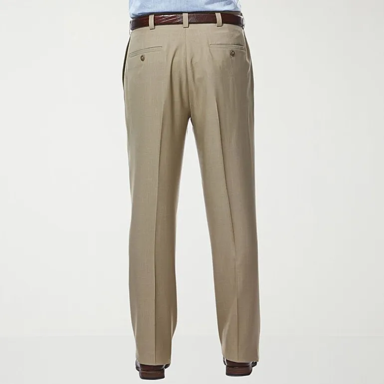 Haggar E-CLO Stria Mens Classic Fit Dress Flat Front Pant
