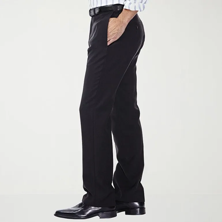 Haggar E-CLO Stria Mens Classic Fit Dress Flat Front Pant