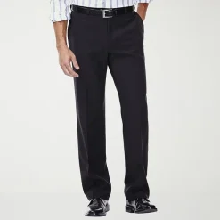 Haggar E-CLO Stria Mens Classic Fit Dress Flat Front Pant