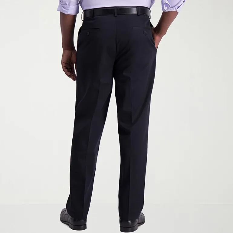 Haggar Iron Free Premium Khaki Mens Classic Fit Flat Front Pant