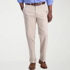 Haggar Iron Free Premium Khaki Mens Classic Fit Flat Front Pant