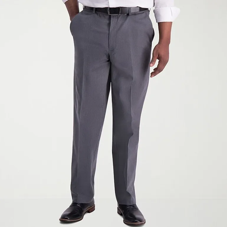 Haggar Iron Free Premium Khaki Mens Classic Fit Flat Front Pant