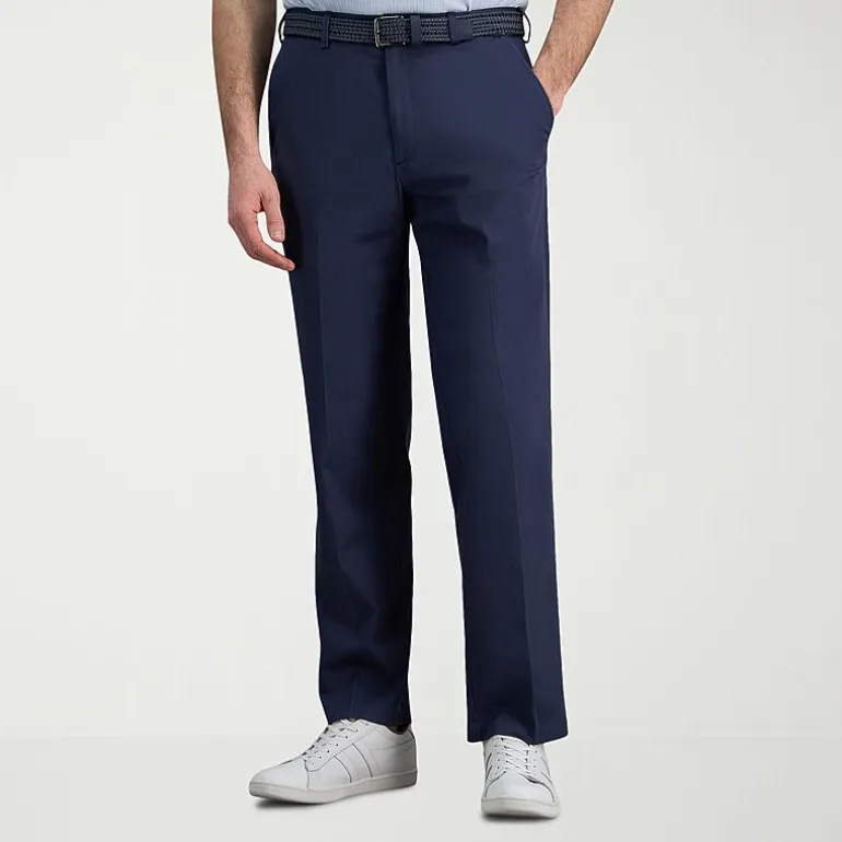Haggar Iron Free Premium Khaki Mens Classic Fit Flat Front Pant