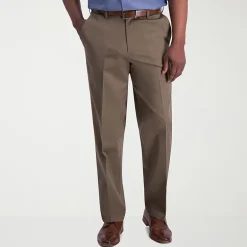 Haggar Iron Free Premium Khaki Mens Classic Fit Flat Front Pant