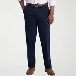 Haggar Iron Free Premium Khaki Mens Classic Fit Flat Front Pant