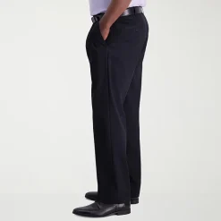 Haggar Iron Free Premium Khaki Mens Classic Fit Pleated Pant