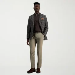 Haggar Iron Free Premium Khaki Mens Comfort Waistband Slim Fit Flat Front Pant