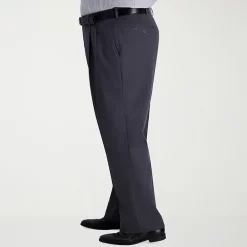 Haggar Iron Free Premium Khaki Mens Classic Fit Big and Tall Pleated Pant