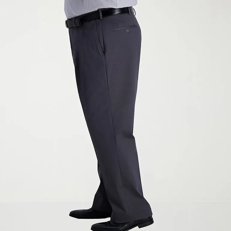 Haggar Iron Free Premium Khaki Mens Classic Fit Big and Tall Flat Front Pant
