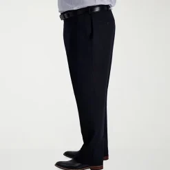 Haggar Iron Free Premium Khaki Mens Classic Fit Big and Tall Flat Front Pant