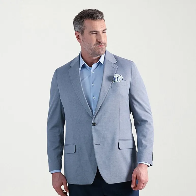 Haggar JMH Mens Big and Tall Geometric Stretch Fabric Classic Fit Sport Coat