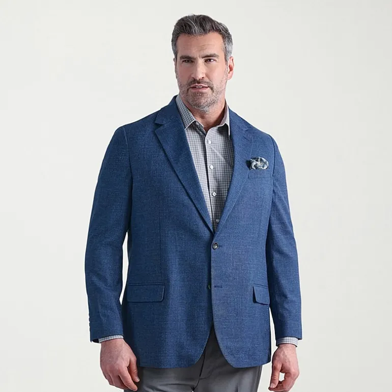 Haggar JMH Mens Big and Tall Geometric Stretch Fabric Classic Fit Sport Coat