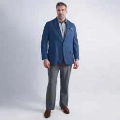 Haggar JMH Mens Big and Tall Geometric Stretch Fabric Classic Fit Sport Coat