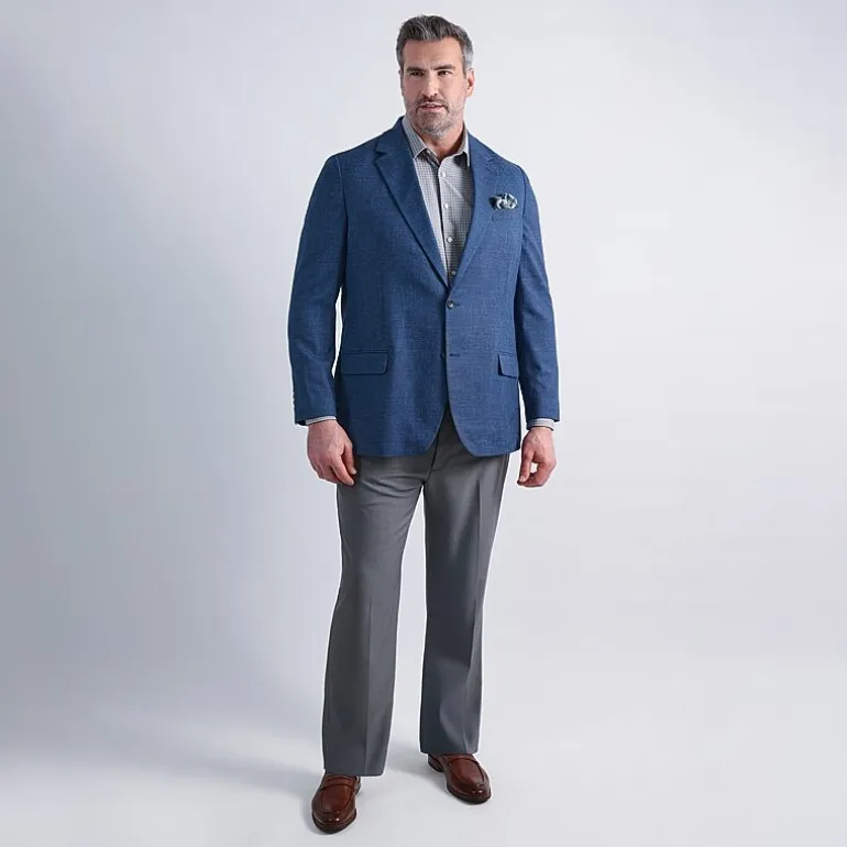 Haggar JMH Mens Big and Tall Geometric Stretch Fabric Classic Fit Sport Coat