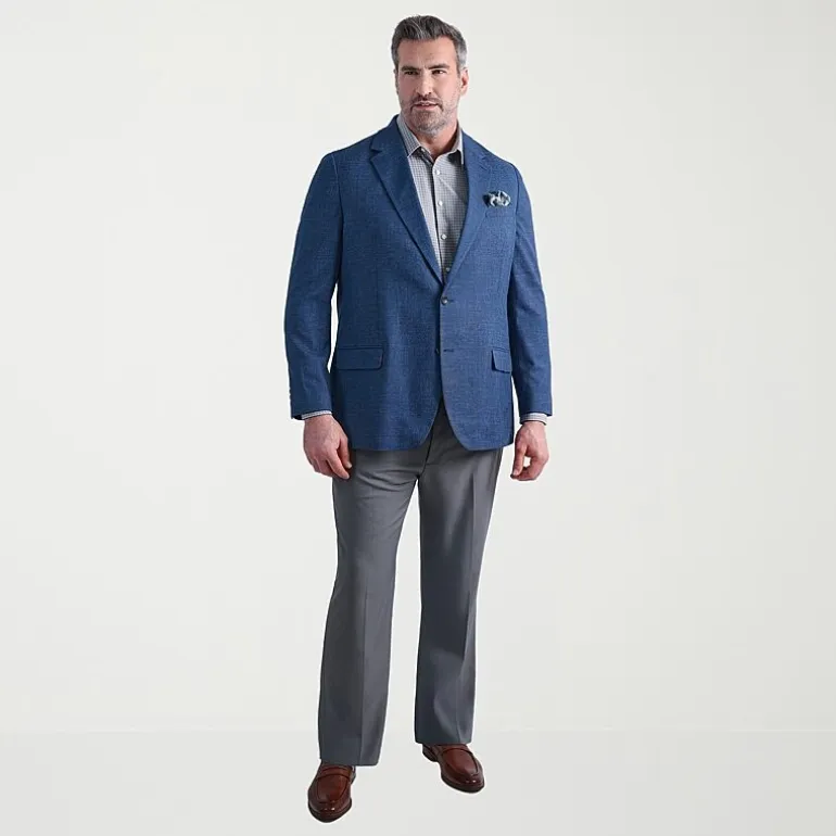 Haggar JMH Mens Big and Tall Geometric Stretch Fabric Classic Fit Sport Coat