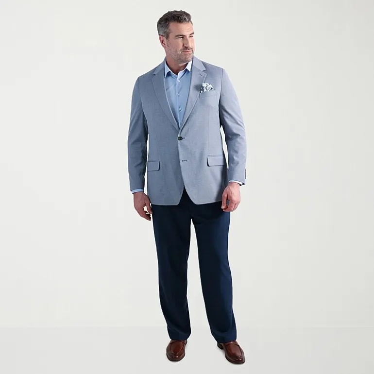 Haggar JMH Mens Big and Tall Geometric Stretch Fabric Classic Fit Sport Coat