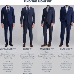 Haggar JMH Mens Big and Tall Regular Fit Diamond Flat Front Suit Pant