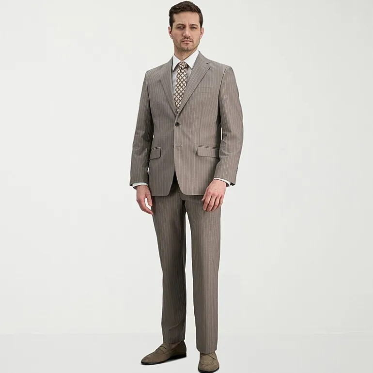 Haggar JMH Mens Classic Fit Striped Suit Separates
