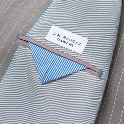 Haggar JMH Mens Classic Fit Striped Suit Separates