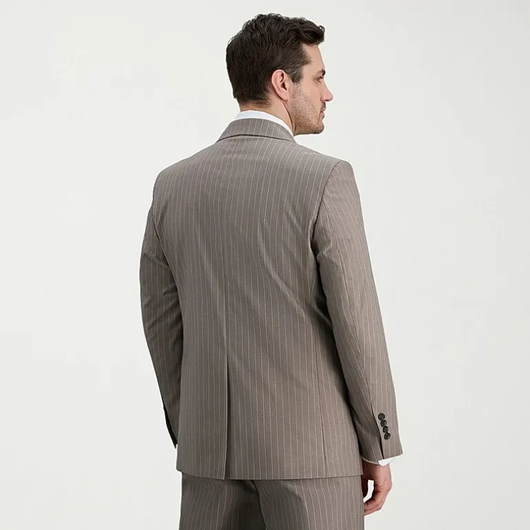 Haggar JMH Mens Classic Fit Striped Suit Separates