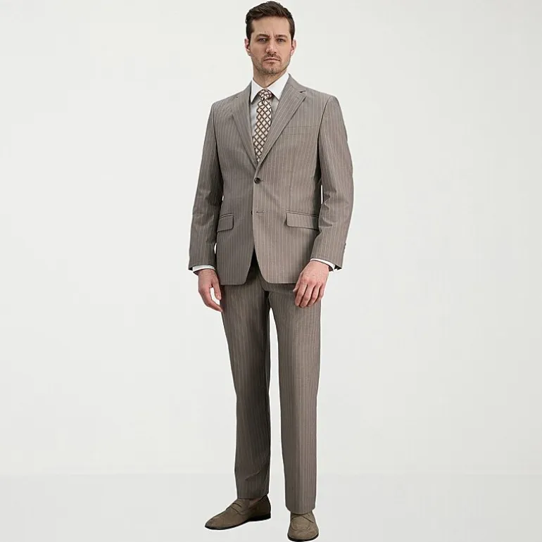 Haggar JMH Mens Classic Fit Striped Suit Separates