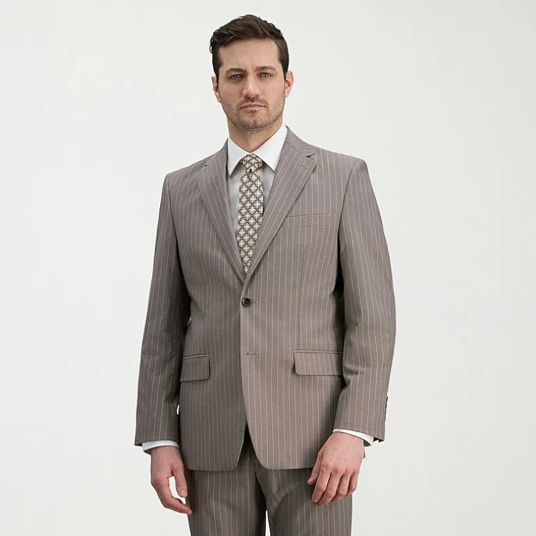 Haggar JMH Mens Classic Fit Striped Suit Separates