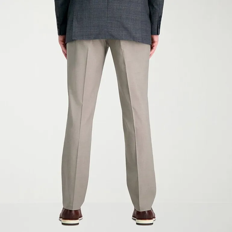 Haggar JMH Mens Comfort Waistband Straight Fit Dress Flat Front Pant