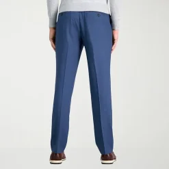 Haggar JMH Mens Comfort Waistband Straight Fit Dress Flat Front Pant