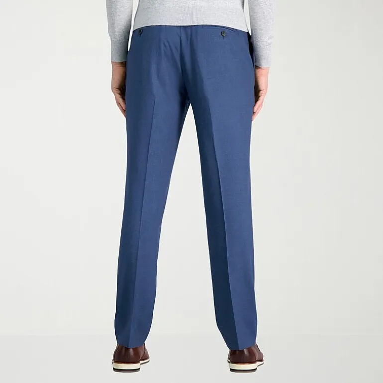 Haggar JMH Mens Comfort Waistband Straight Fit Dress Flat Front Pant
