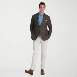 Haggar JMH Mens Comfort Waistband Straight Fit Dress Flat Front Pant