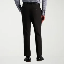 Haggar JMH Mens Comfort Waistband Straight Fit Dress Flat Front Pant