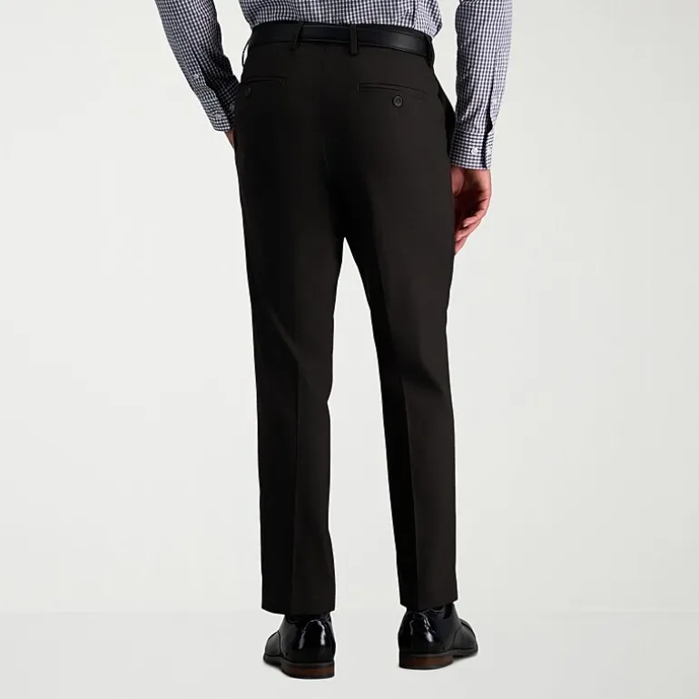Haggar JMH Mens Comfort Waistband Straight Fit Dress Flat Front Pant