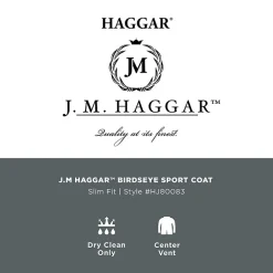 Haggar JMH Mens Plaid Slim Fit Sport Coat