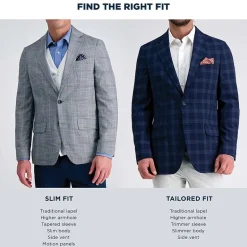 Haggar JMH Mens Plaid Slim Fit Sport Coat
