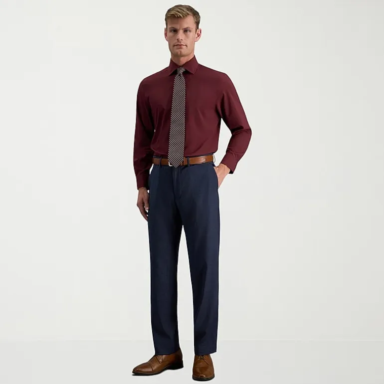 Haggar JMH Premium Stretch Mens Slim Fit Dress Flat Front Pant